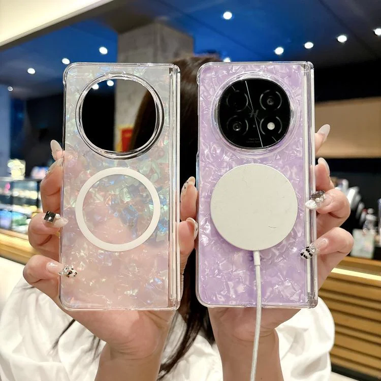 EDA008026601A_6.webp Magnetic Axis Pearlescent Shell Texture MagSafe Phone Case, For OPPO Find N5, For OPPO Find N3 - Image 7