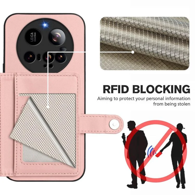 EDA008031701A_2.webp Button Card Bag RFID Anti-theft Phone Case, For Xiaomi 15 Ultra, For Xiaomi Poco X7 Pro - Image 3
