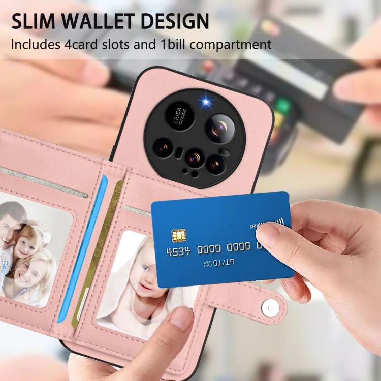 EDA008031701A_4.webp Button Card Bag RFID Anti-theft Phone Case, For Xiaomi 15 Ultra, For Xiaomi Poco X7 Pro - Image 5
