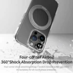 ROCK JingDun Series Clear Rotating MagSafe Holder PC Hybrid TPU Phone Case, For iPhone 16 Pro Max, For iPhone 16 Pro - Image 11