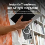 ROCK JingDun Series Clear Rotating MagSafe Holder PC Hybrid TPU Phone Case, For iPhone 16 Pro Max, For iPhone 16 Pro - Image 4