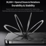 ROCK JingDun Series Clear Rotating MagSafe Holder PC Hybrid TPU Phone Case, For iPhone 16 Pro Max, For iPhone 16 Pro - Image 5