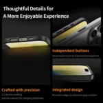 ROCK YouDun Series Skin Feel Rotating MagSafe Holder PC Hybrid TPU Phone Case, For iPhone 16 Pro Max - Image 13