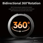 ROCK YouDun Series Skin Feel Rotating MagSafe Holder PC Hybrid TPU Phone Case, For iPhone 16 Pro Max - Image 4