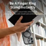 ROCK YouDun Series Skin Feel Rotating MagSafe Holder PC Hybrid TPU Phone Case, For iPhone 16 Pro Max - Image 6