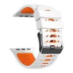 Trapezoid Two Color Silicone Watch Band, For Apple Watch 46mm / 49mm / 45mm / 44mm - Image 5
