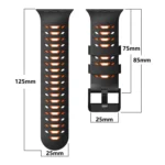 Trapezoid Two Color Silicone Watch Band, For Apple Watch 46mm / 49mm / 45mm / 44mm - Image 4