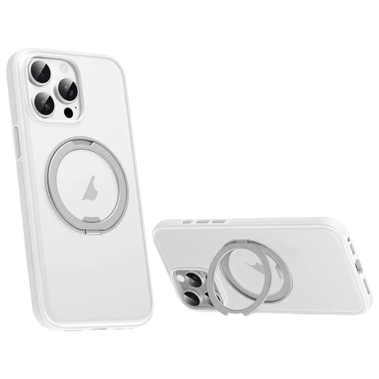 Solid Color 360 Degree Rotating Holder MagSafe Magnetic Phone Case, For iPhone 15 Pro Max
