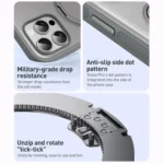 Solid Color 360 Degree Rotating Holder MagSafe Magnetic Phone Case, For iPhone 15 Pro Max - Image 3