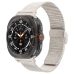 Integrated Buckle Embossed Milanese Metal Watch Band