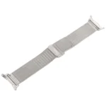 Integrated Buckle Embossed Milanese Metal Watch Band - Image 7