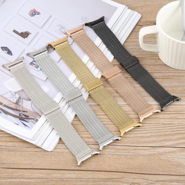 EDA0080577_B2.webp Integrated Buckle Embossed Milanese Metal Watch Band - Image 3