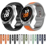Two Color Reverse Buckle Silicone Sports Watch Band - Image 2
