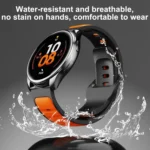 Two Color Reverse Buckle Silicone Sports Watch Band - Image 4