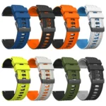 Angular Two Color Silicone Watch Band - Image 3