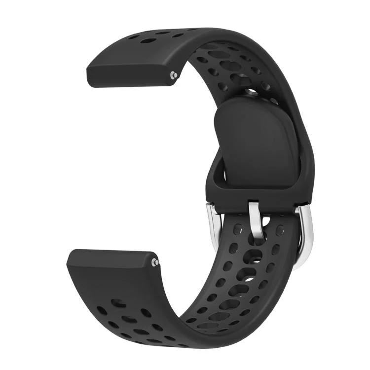 EDA008102201A_2.webp Silver Buckle Solid Color Silicone Watch Band - Image 6