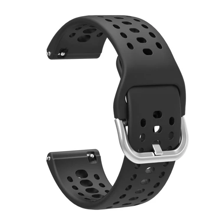 EDA008102201A_3.webp Silver Buckle Solid Color Silicone Watch Band - Image 7