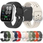 Silver Buckle Solid Color Silicone Watch Band - Image 2