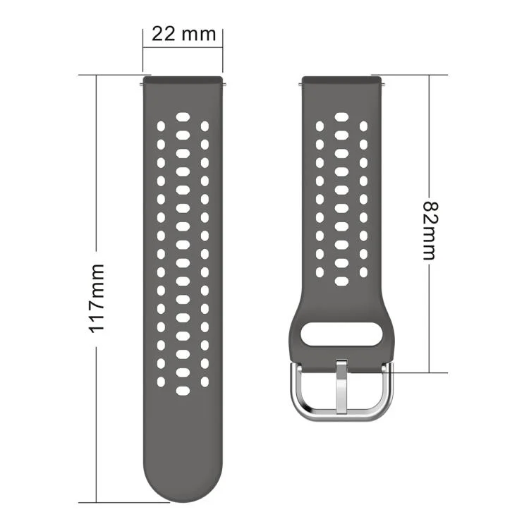 EDA0081022_B3.webp Silver Buckle Solid Color Silicone Watch Band - Image 4