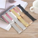 Milanese Integrated Buckle Metal Watch Band - Image 3