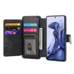 CaseNeo MagSafe RFID Anti-theft Zipper Wallet Retro Leather Phone Case, For Xiaomi Mi 11T / 11T Pro 5G, For Xiaomi Mi 11 Lite - Image 4