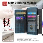 CaseNeo MagSafe RFID Anti-theft Zipper Wallet Retro Leather Phone Case, For Xiaomi 14T Pro, For Xiaomi 14T, For Xiaomi 13T / 13T Pro 5G - Image 9