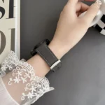 xDfind Flat Head Black Shark Fine Grain Leather Watch Band - Image 3