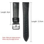 xDfind Flat Head Black Shark Fine Grain Leather Watch Band - Image 7
