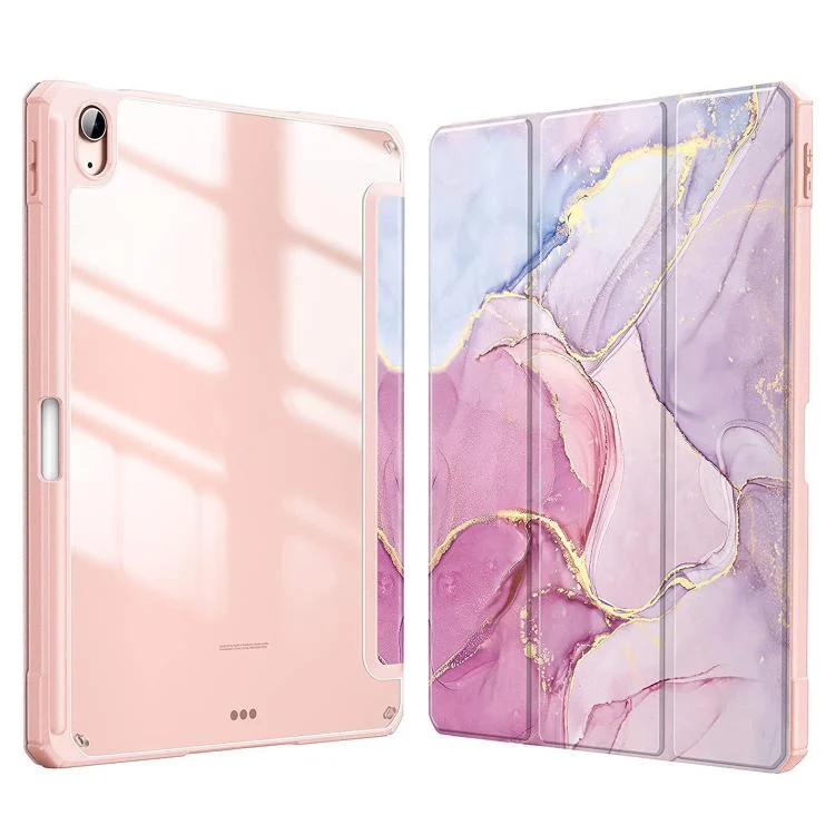 Marble Pattern Crystal Acrylic Smart Tablet Leather Case with Pen Slot, For Redmi Pad SE, For Xiaomi Pad 6 / Pad 6 Pro, For Redmi Pad 10.61