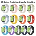 Nail Buckle Solid Color Silicone Watch Band - Image 3