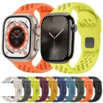 xDfind Mesh Reverse Buckle Silicone Watch Band, For Apple Watch 46mm / 49mm / 45mm / 44mm, For Apple Watch 42mm / 41mm / 40mm / 38mm - Image 2