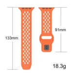 xDfind Mesh Reverse Buckle Silicone Watch Band, For Apple Watch 46mm / 49mm / 45mm / 44mm, For Apple Watch 42mm / 41mm / 40mm / 38mm - Image 3