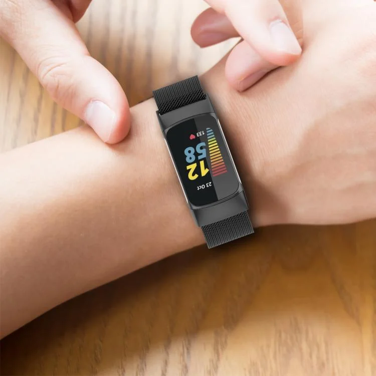 EDA0081263_B3.webp For Fitbit Charge 6 / 5 xDfind Milanese Magnetic Metal Watch Band - Image 4