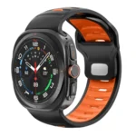 Striped Two Color Silicone Watch Band