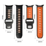 Striped Two Color Silicone Watch Band - Image 4