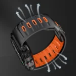 Striped Two Color Silicone Watch Band - Image 5
