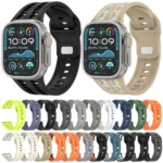 Dual-row Breathable Silicone Watch Band, For Apple Watch 46mm / 49mm / 45mm / 44mm - Image 2