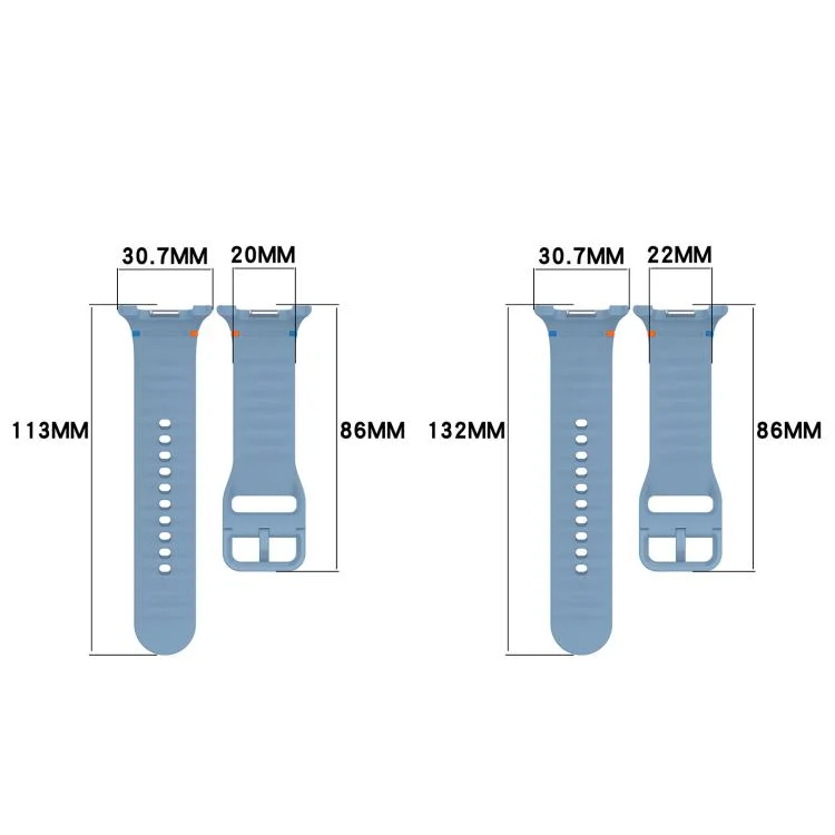EDA0081470_B5.webp For Samsung Galaxy Watch8 Classic 46mm / Watch8 44mm / 40mm xDfind Stitched Solid Color Silicone Watch Band - Image 6