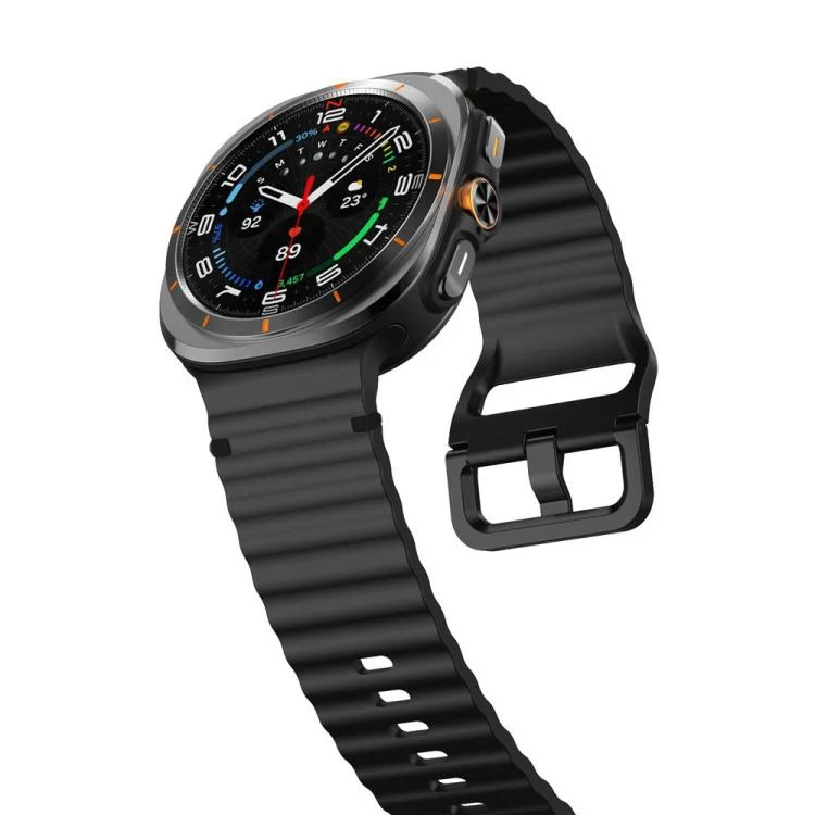 EDA008147102A_2.webp For Samsung Galaxy Watch8 Classic 46mm / Watch8 44mm / 40mm xDfind Wavy Grain Stitched Silicone Watch Band - Image 7