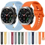 For Samsung Galaxy Watch8 Classic 46mm / Watch8 44mm / 40mm xDfind Wavy Grain Stitched Silicone Watch Band - Image 2