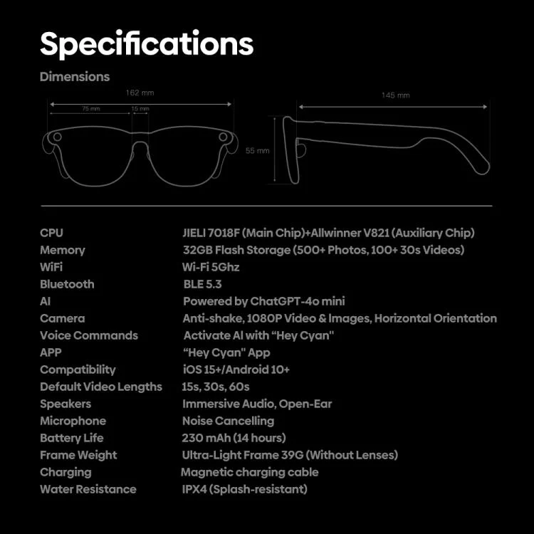 EDA0081566_B12.webp Zeblaze Eyewear AI Shooting Glasses Open-ear Audio AI Assistance - Image 13