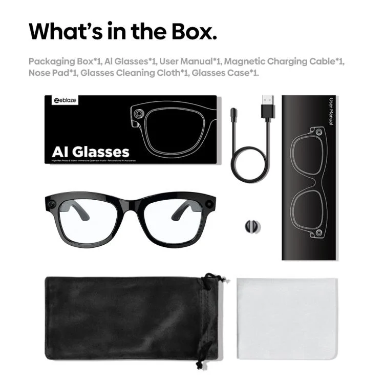 EDA0081566_B13.webp Zeblaze Eyewear AI Shooting Glasses Open-ear Audio AI Assistance - Image 14