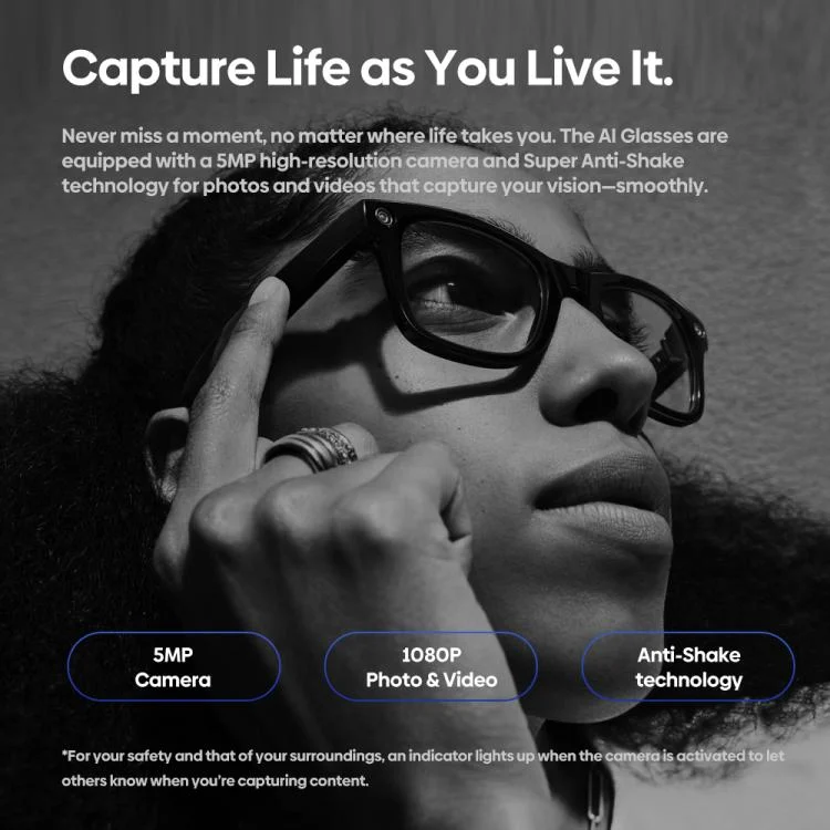 EDA0081566_B5.webp Zeblaze Eyewear AI Shooting Glasses Open-ear Audio AI Assistance - Image 6