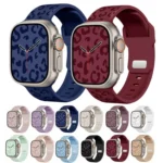 Buckle Concave Leopard Silicone Watch Band, For Apple Watch 42mm / 41mm / 40mm / 38mm - Image 3