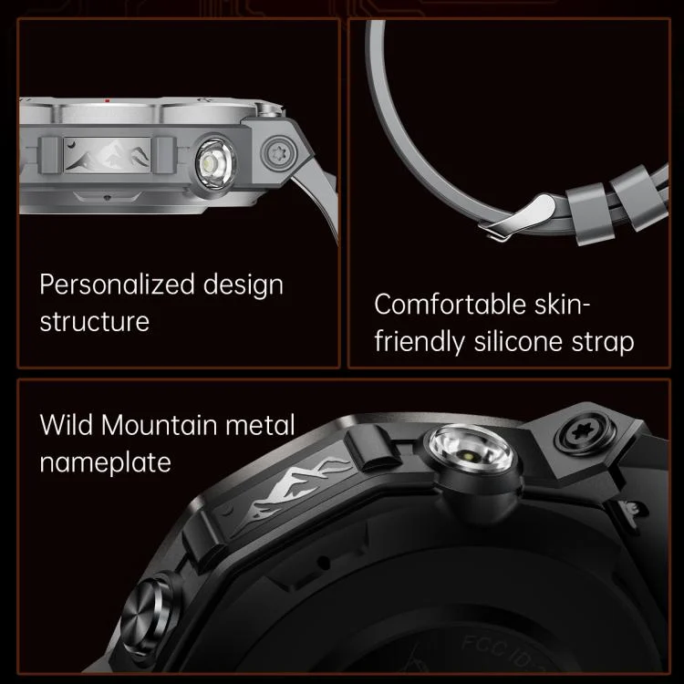 EDA008164901_B5.webp KT85 1.43 inch Screen 5ATM Outdoor Sports Smart Watch with Strong Flashlight - Image 6