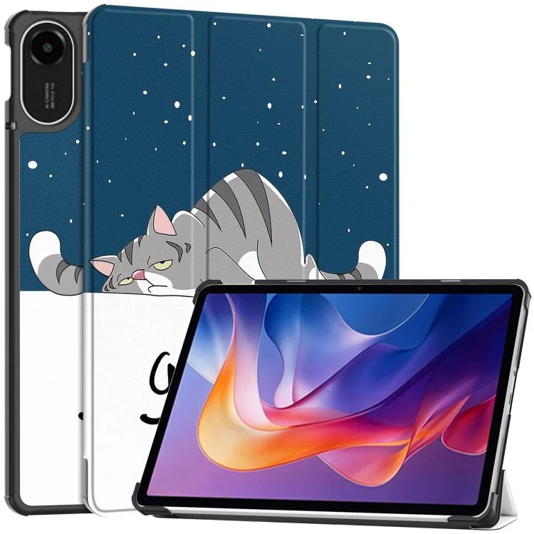 Custer Painted 3-Fold Stand Leather Smart Tablet Case, For Xiaomi Redmi Pad 2