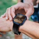 Wave Texture Reverse Buckle Silicone Watch Band with TPU Case - Image 3