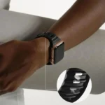 Wave Texture Reverse Buckle Silicone Watch Band with TPU Case - Image 4