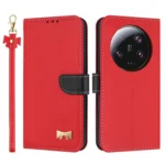 Metal Bow Leather Phone Case with Hand Strap, For Xiaomi 13 Ultra