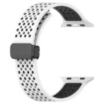 Magnetic Buckle Breathable Silicone Watch Band, For Apple Watch 46mm / 49mm / 45mm / 44mm - Image 7